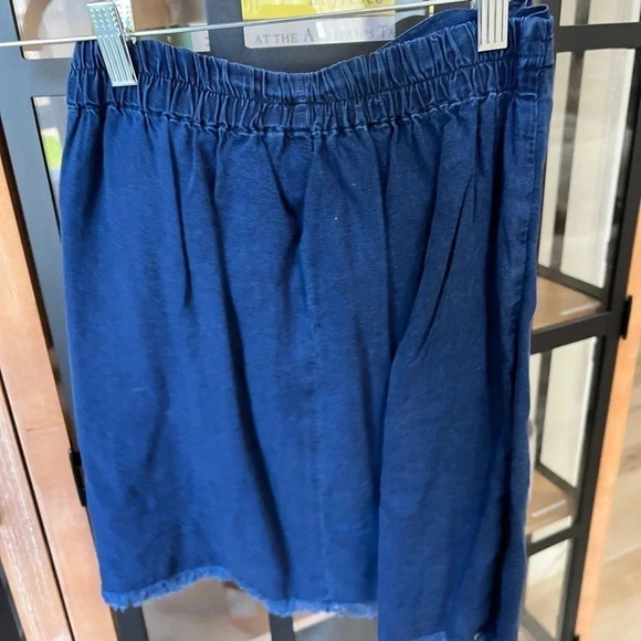 Mango Wrap Top Skirt Set Lyocell Chambray dark wash denim crop high waisted - Picture 9 of 12